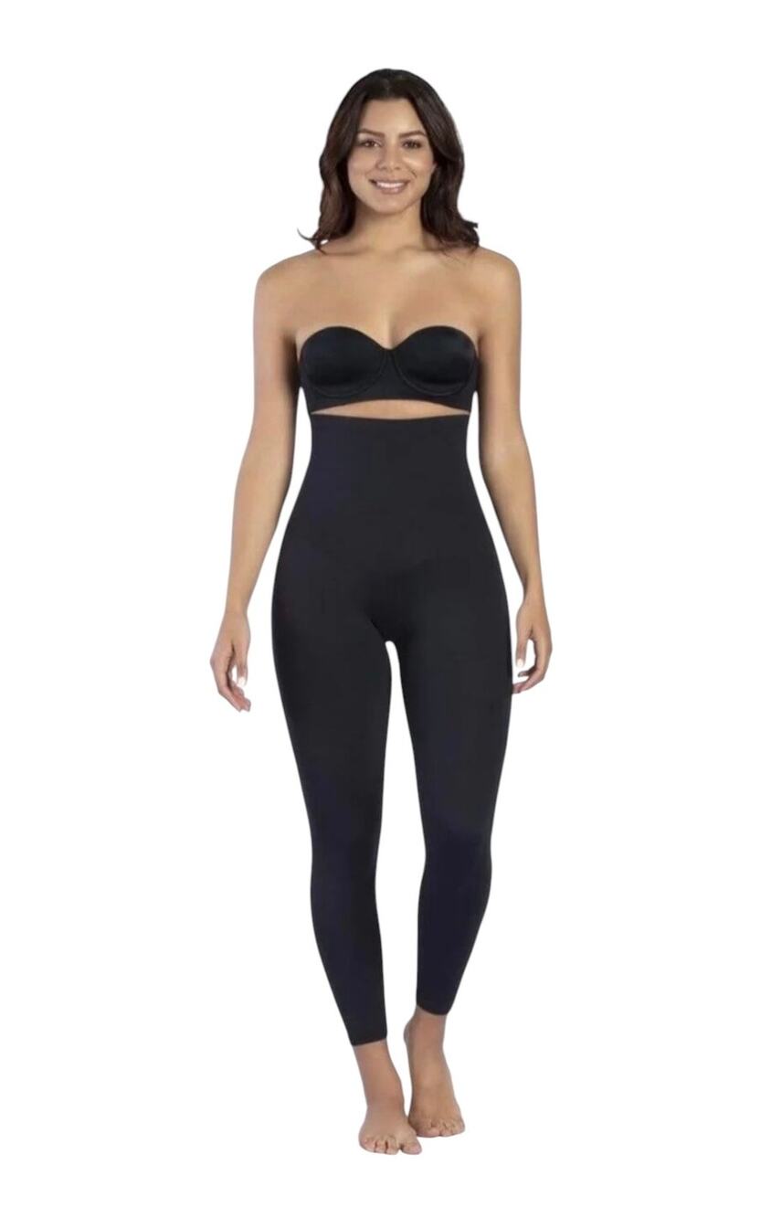 Curveez Black Stunning Shape Hi Waist Leggings Sz M